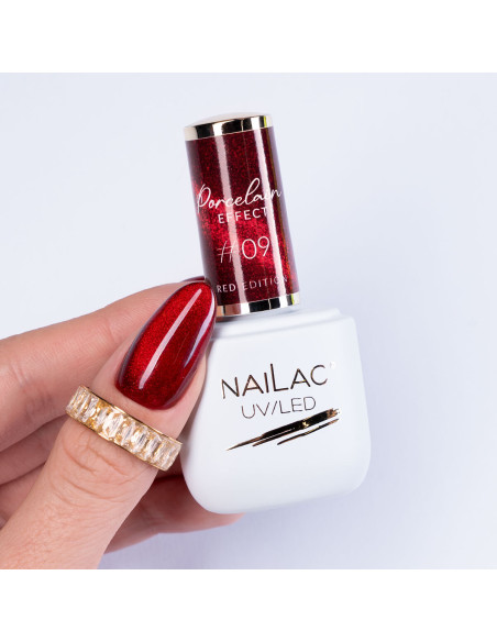 Hybrid polish Porcelain Effect #09 - RED Editon NaiLac 7ml