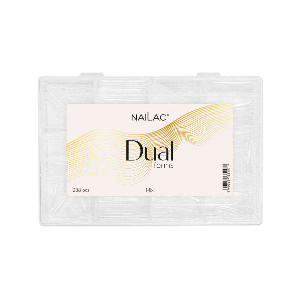 Pudełko z górnymi formami do żelu i akrylożelu - dual form