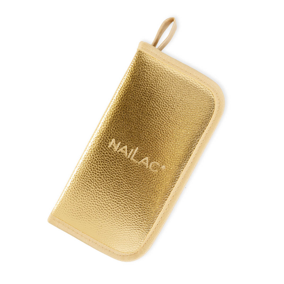 Gold Nailac manicure brush organizer
