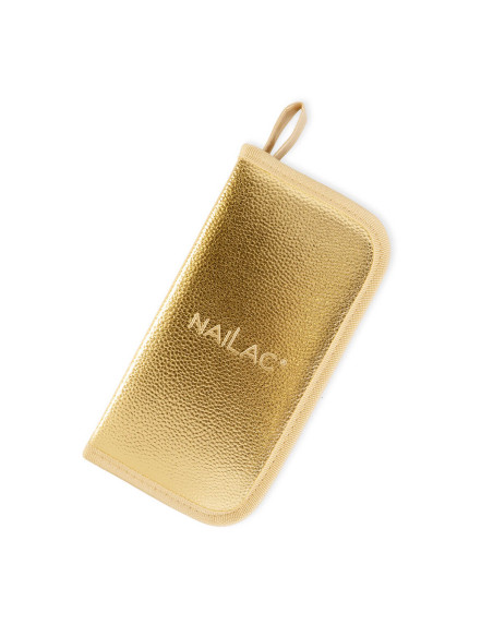 Gold Nailac manicure brush organizer