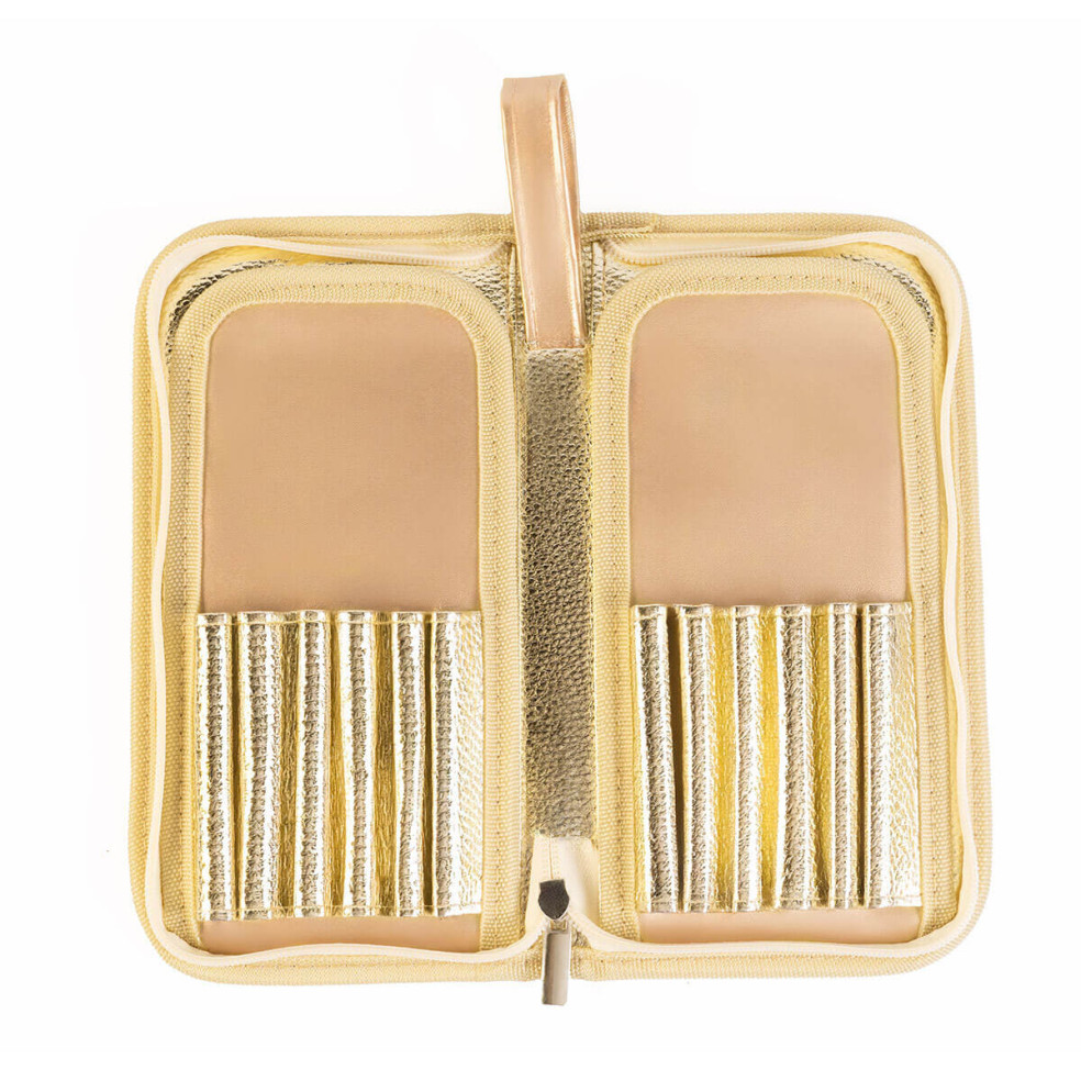 Gold Nailac manicure brush organizer
