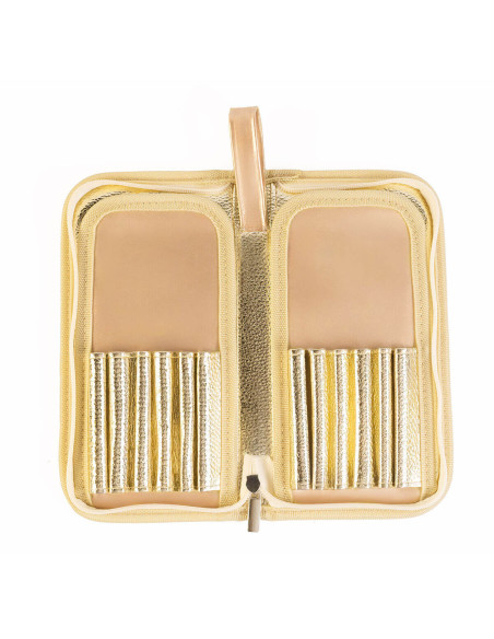 Gold Nailac manicure brush organizer