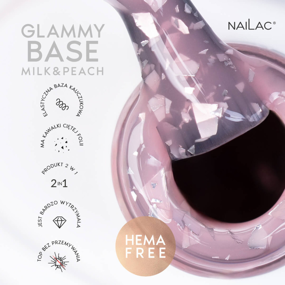 Rubber Base Glammy Base Milk&Peach...