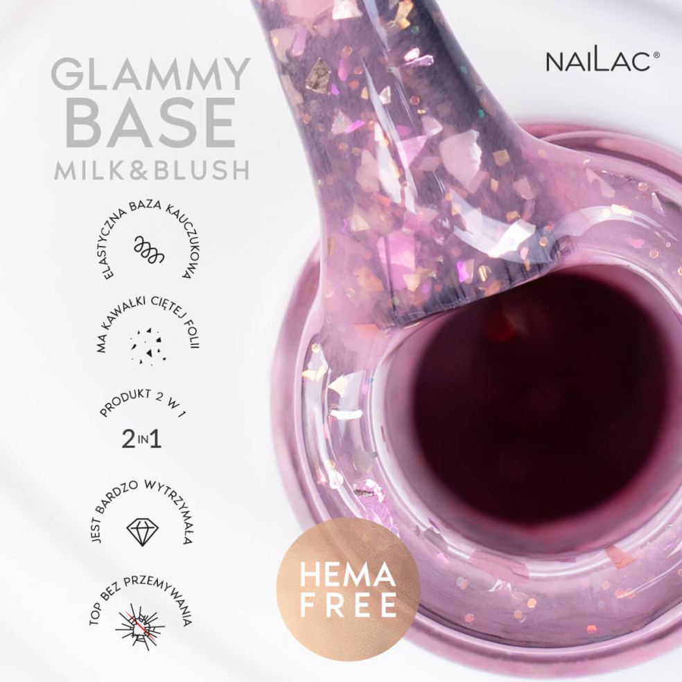 Rubber Base Glammy Base Milk&Blush...