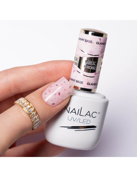 Rubber Base Glammy Base Milk&Rose NaiLac 7ml