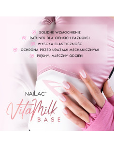 Baza hybrydowa VitaMilk Base NaiLac 10ml 2