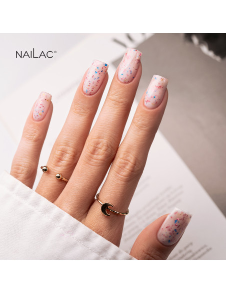 Baza kauczukowa Glammy Base Milk&Confetti NaiLac 10ml