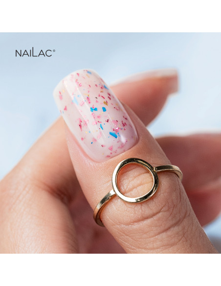Rubber Base Glammy Base Milk&Confetti NaiLac 10ml