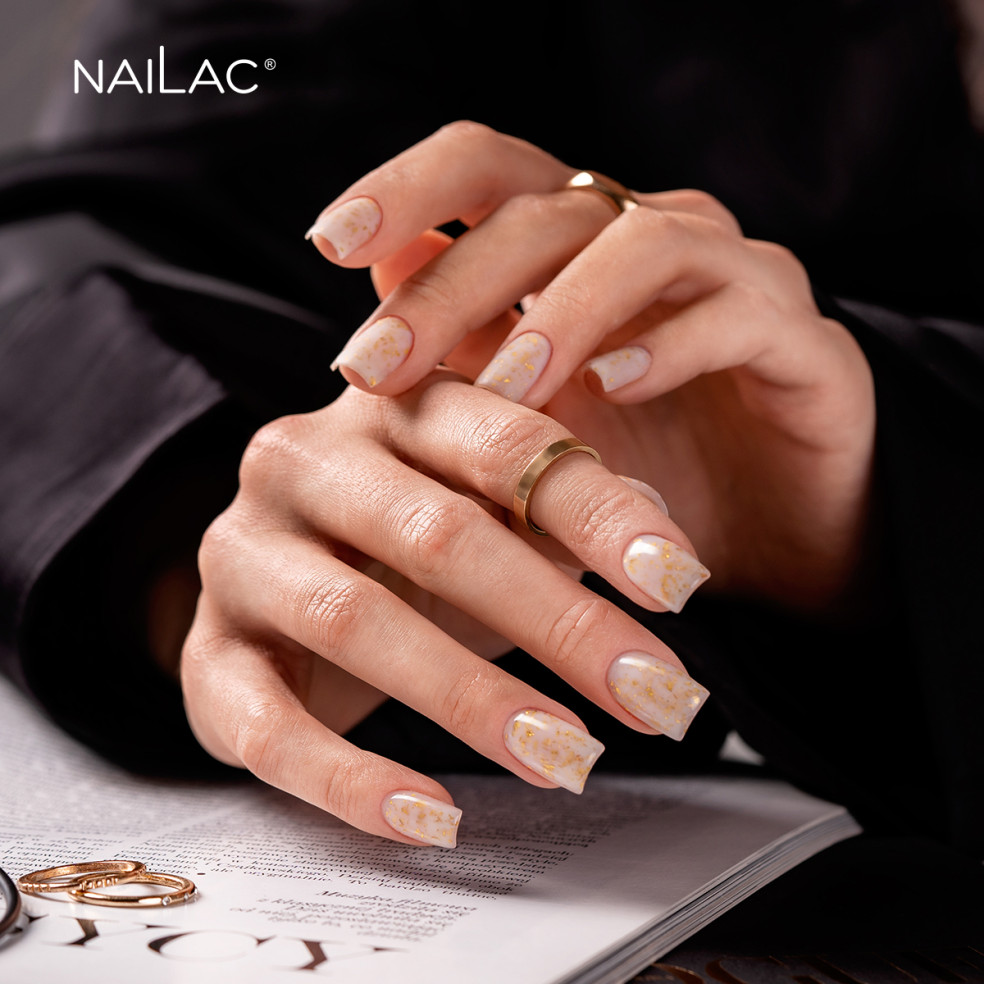 Rubber Base Glammy Base Milk&Gold...