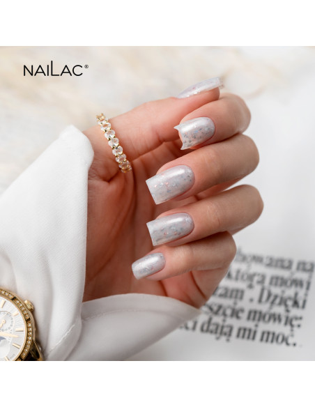 Rubber Base Glammy Base Milk&Silver NaiLac 10ml