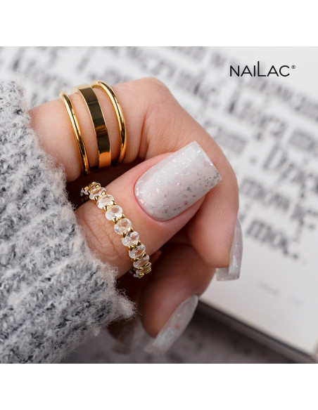 Rubber Base Glammy Base Milk&Silver NaiLac 10ml