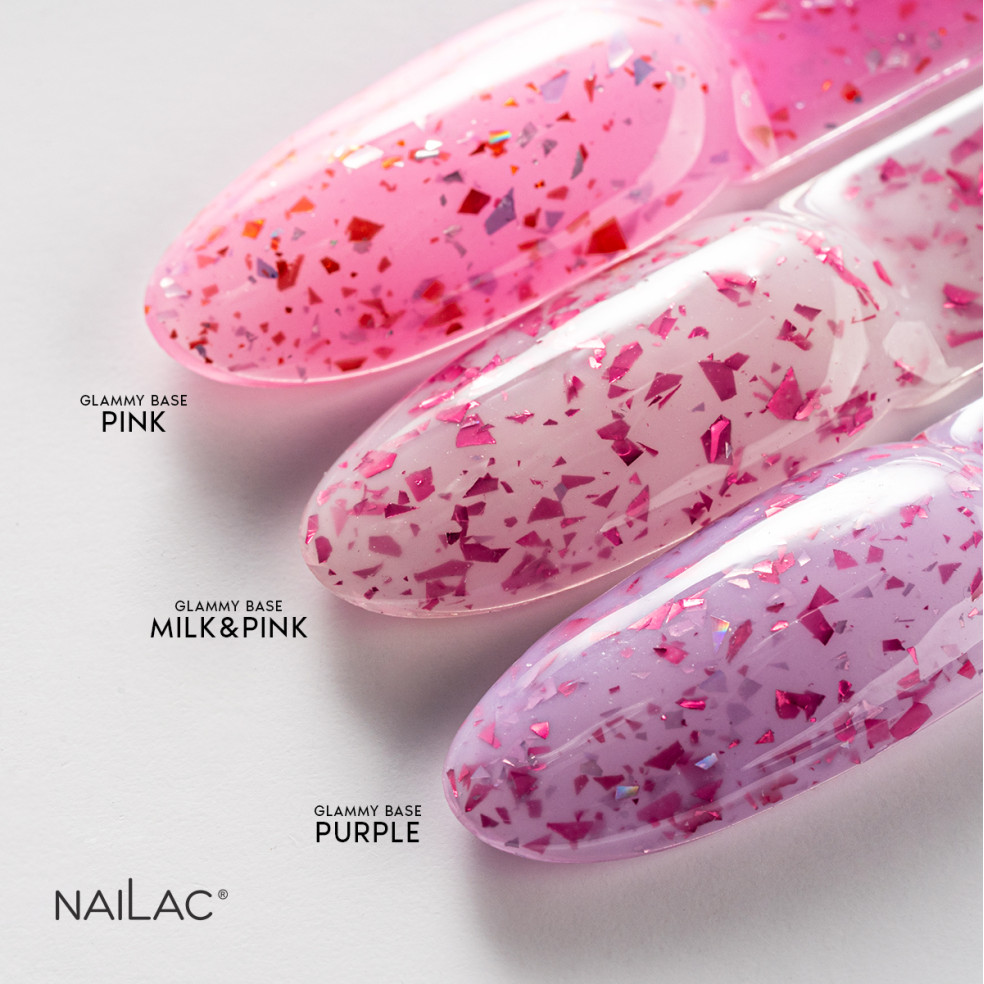 Rubber Base Glammy Base Purple NaiLac...