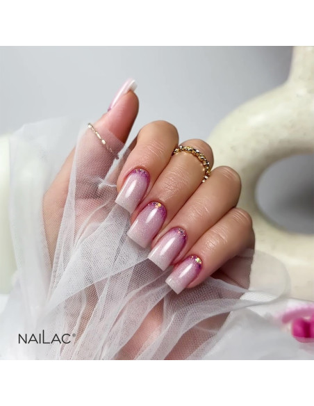 Manicure żelowy wykonany żelem w butelce Jelly Bottle Bubble Gum