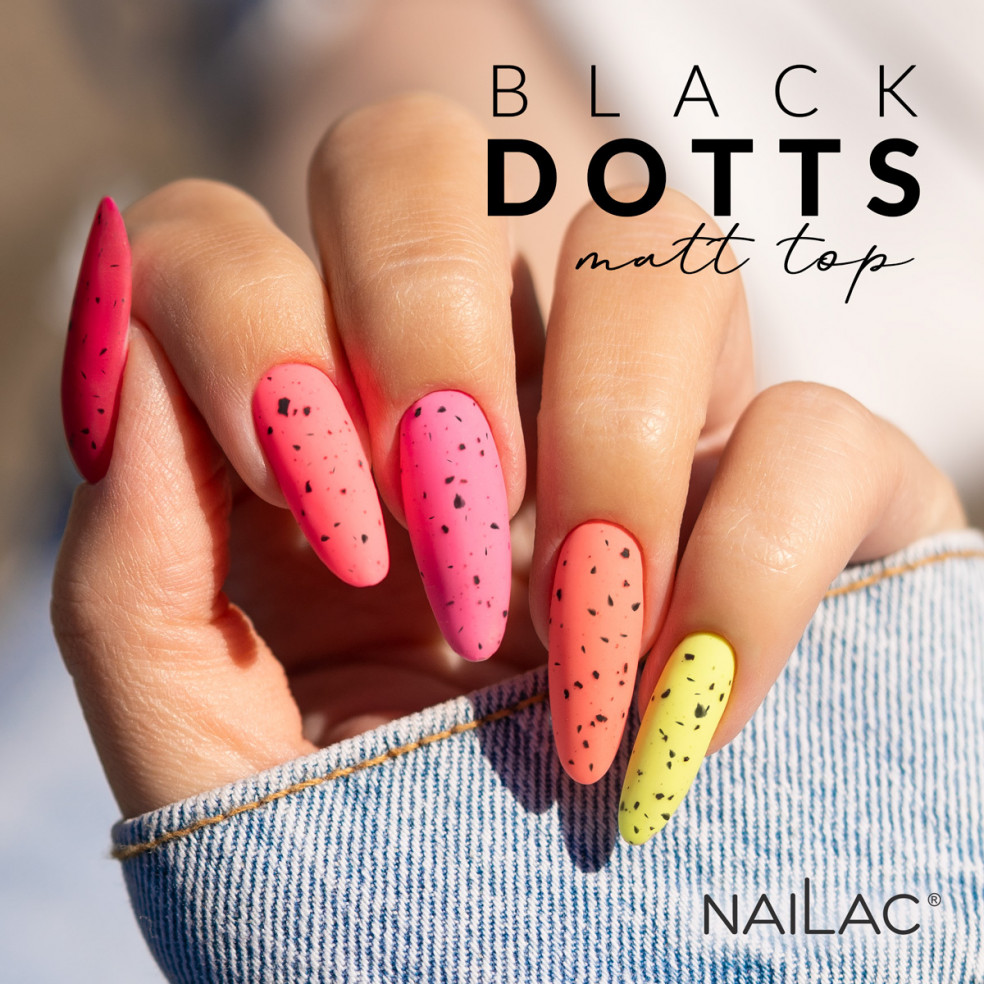 Black Dotts Matt TOP NaiLac 7ml NaiLac - 2
