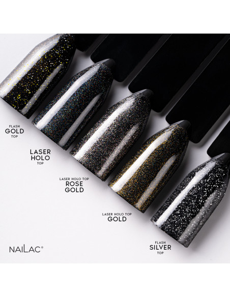 Top hybrydowy Laser Holo Top Gold 10ml NaiLac