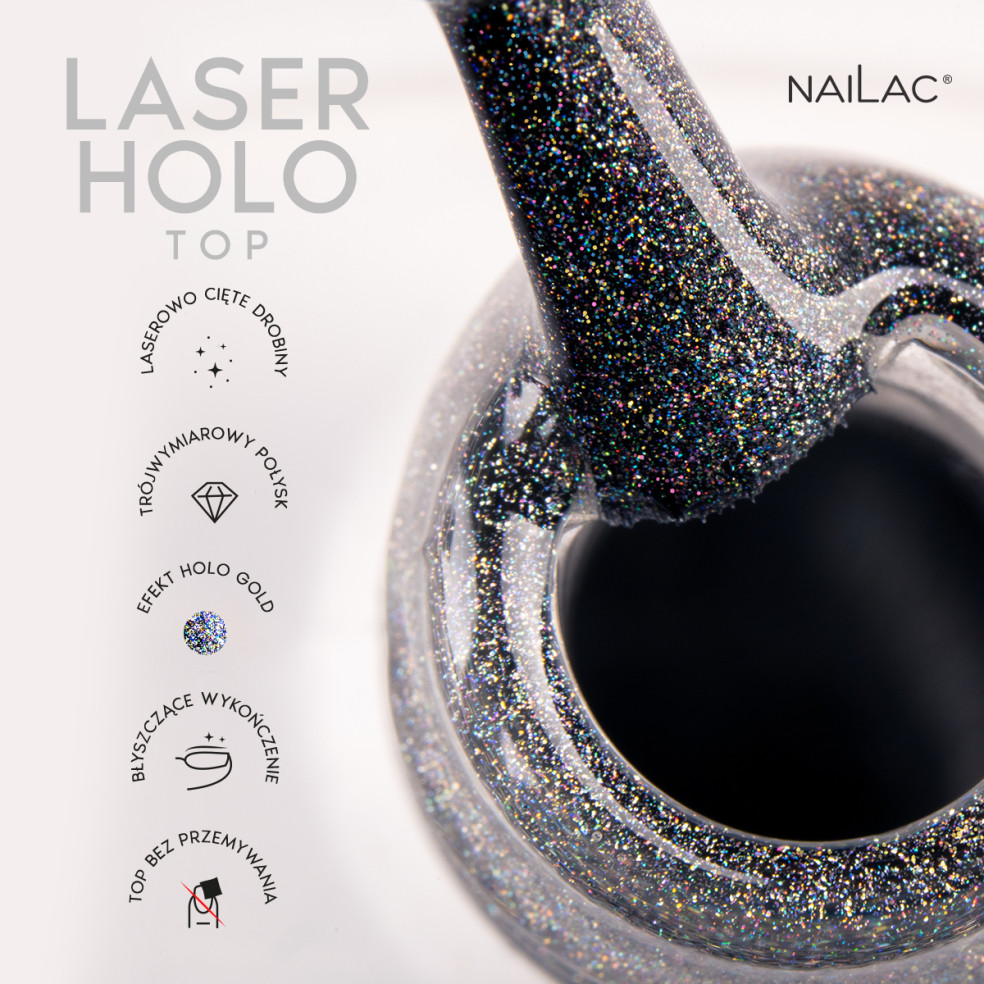 Top hybrydowy Laser Holo Top NaiLac 10ml