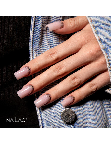 Hybrid top coat OpalX Top Blush Gold NaiLac 10ml