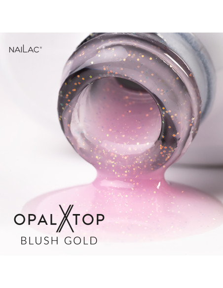 Hybrid top coat OpalX Top Blush Gold NaiLac 10ml