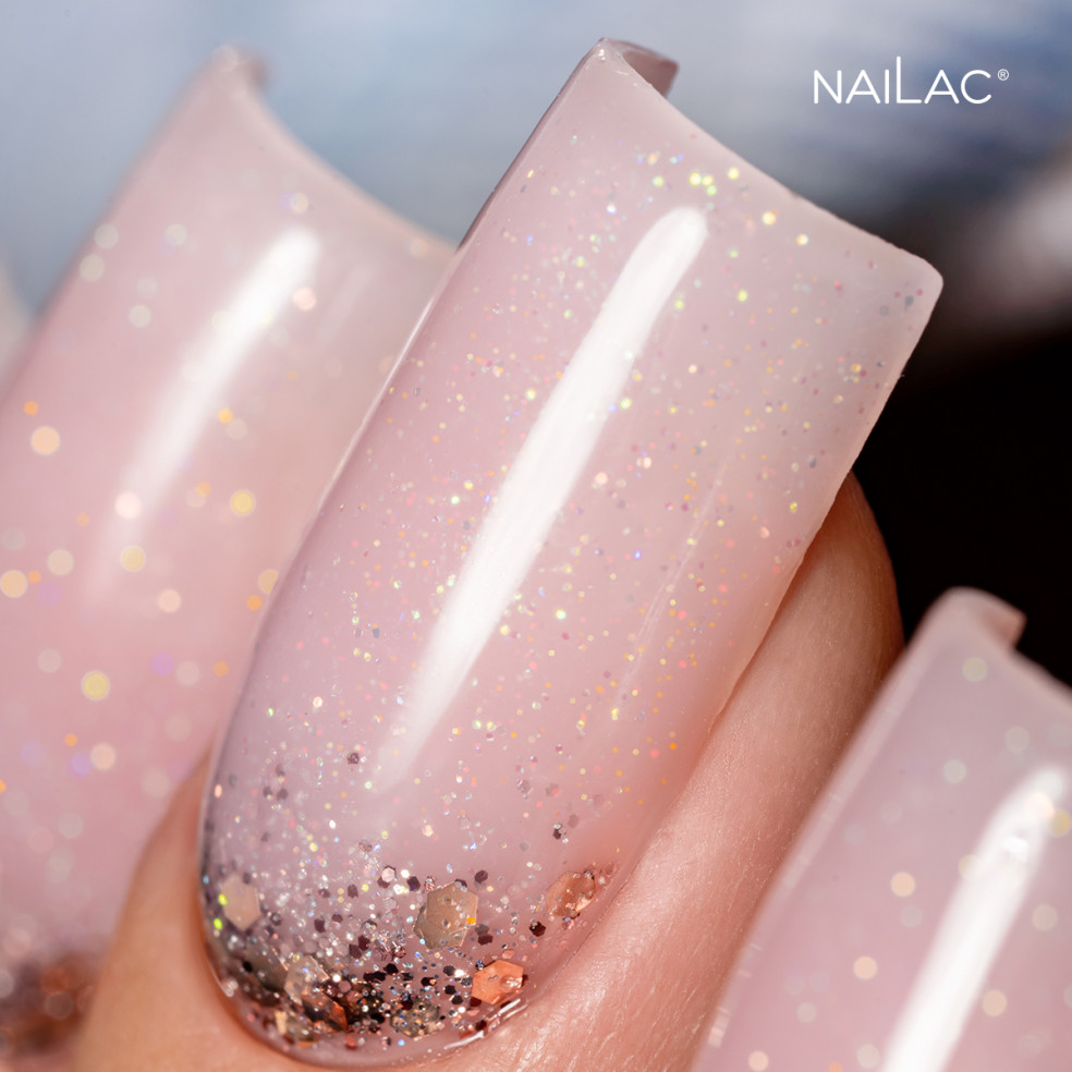 Top hybrydowy OpalX Top Blush Gold NaiLac 7ml