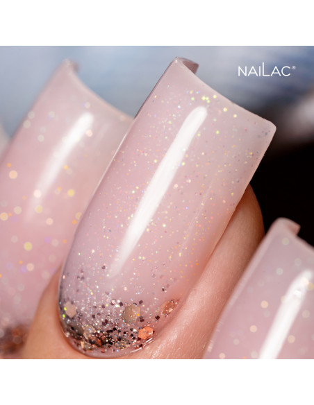 Hybrid top coat OpalX Top Blush Gold NaiLac 10ml