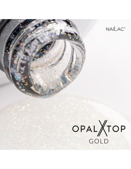 Hybrid top coat OpalX Top Gold NaiLac 10ml