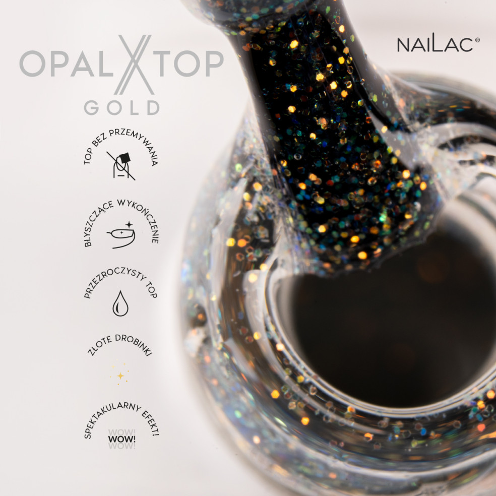 Top hybrydowy OpalX Top Gold NaiLac 10ml