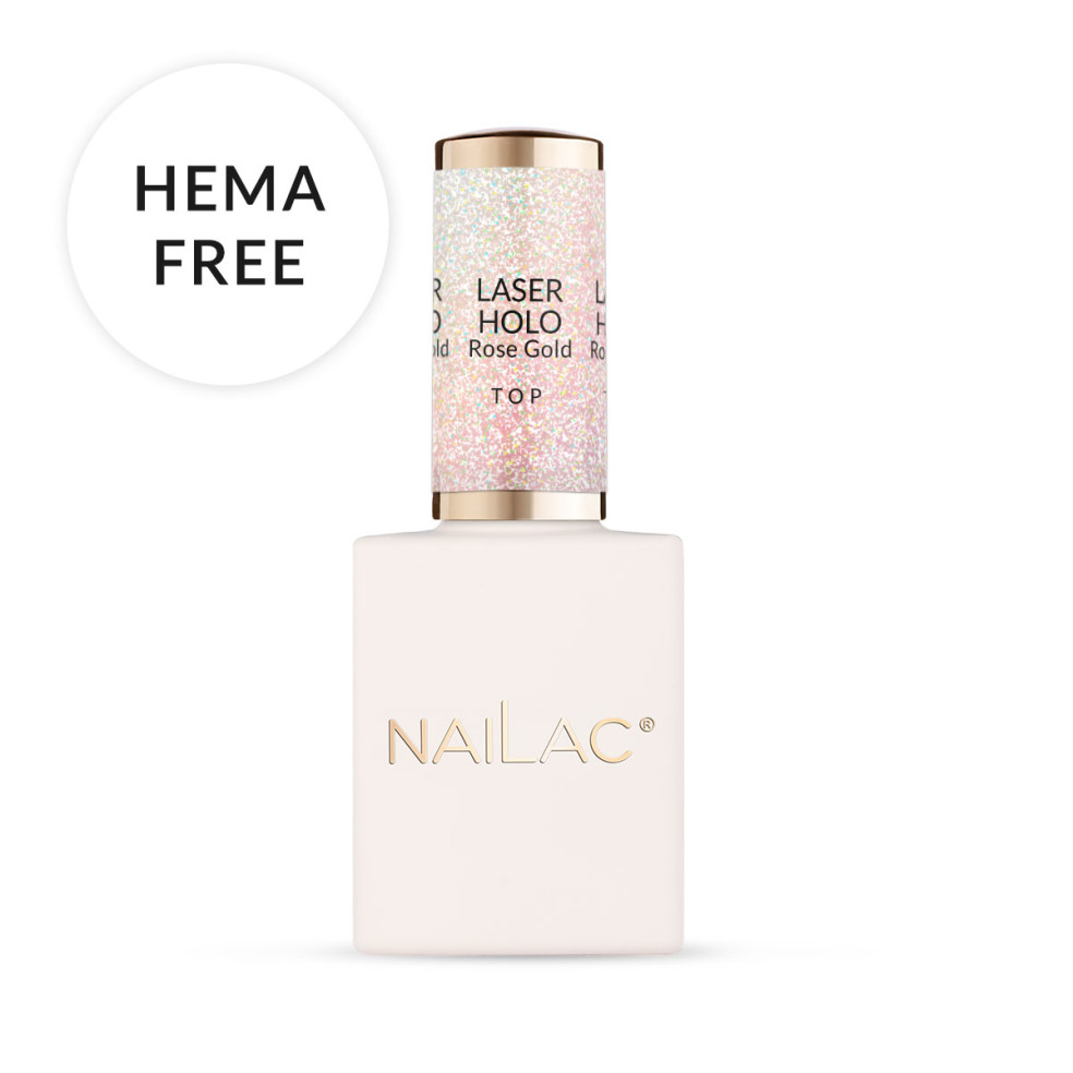 Hybrid top coat Laser Holo Top Rose...