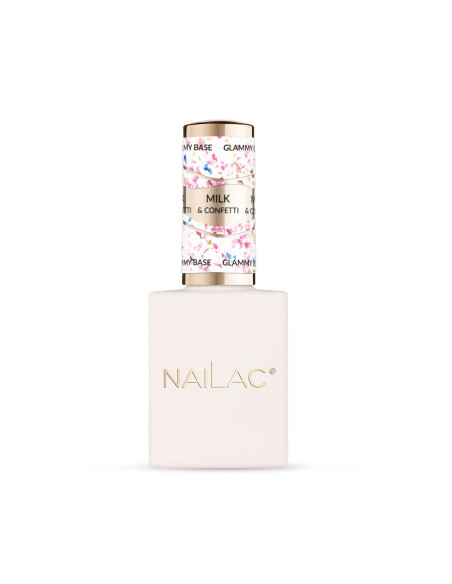 Rubber Base Glammy Base Milk&Confetti NaiLac 10ml