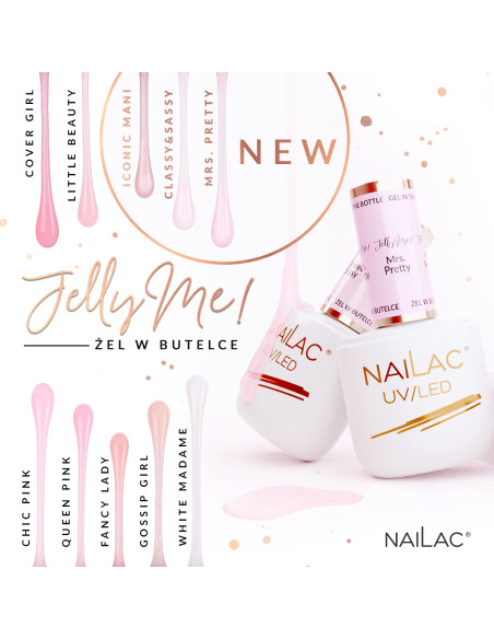 Żel w butelce JellyMe! Mrs. Pretty NaiLac 7 ml - Termin ważności 09.2026