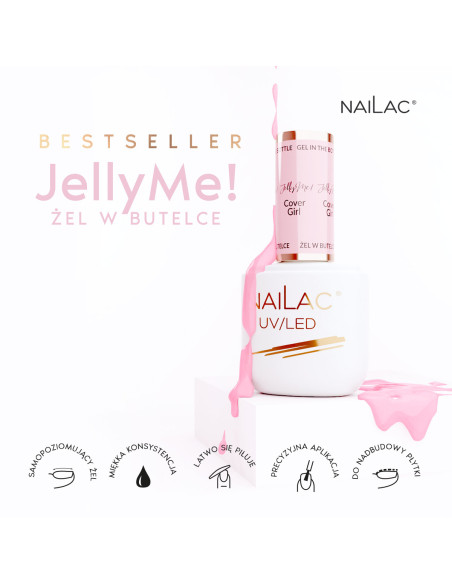 Żel w butelce JellyMe! Mrs. Pretty NaiLac 7 ml - Termin ważności 09.2026