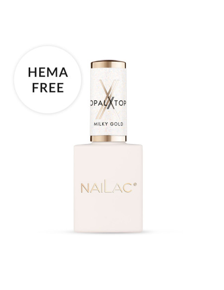 Top hybrydowy OpalX Top Milky Gold NaiLac 10ml