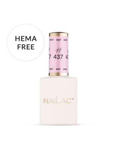 Butelka z lakierem hybrydowym #437 NaiLac w kolorze jasnego różu
