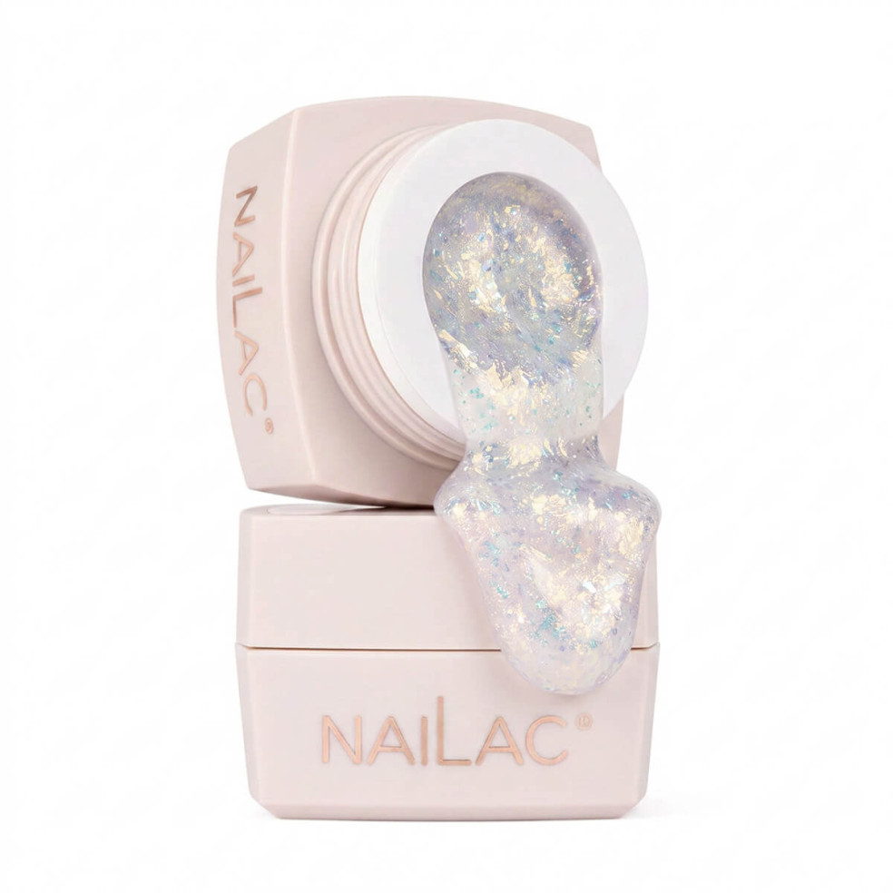 Żel NaiLac z efektem Flash Swan Gel - słoiczki z formułą pełną opalizujących drobinek
