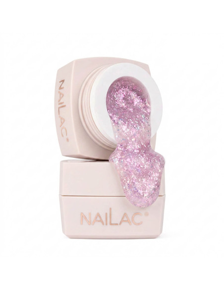 Żel NaiLac z efektem Flash Crystal Kiss - słoiczki z formułą pełną opalizujących drobinek