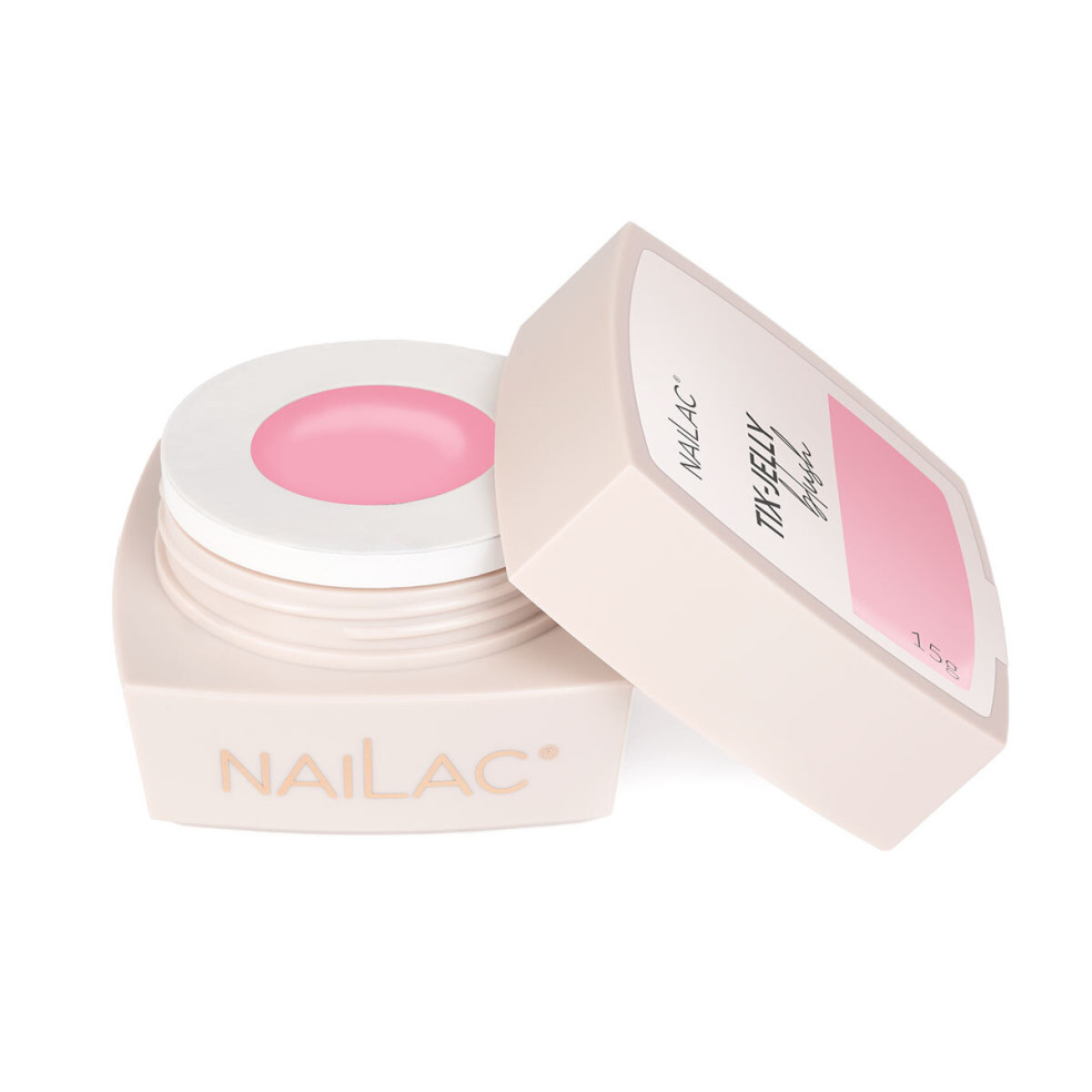 słoiczek z różowym żelem do przedłużania paznokci TiX-Jelly Blush NaiLac 15g