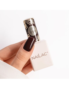 Butelka lakieru hybrydowego w odcieniu ciemnego brązu #499 NaiLac 2