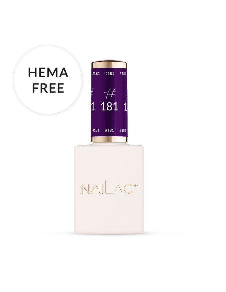 #181 Lakier hybrydowy NaiLac 7ml w odcieniu ciemnego fioletu