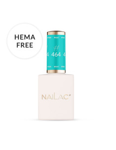 #464 Lakier hybrydowy 7ml NaiLac w odcieniu turkusu