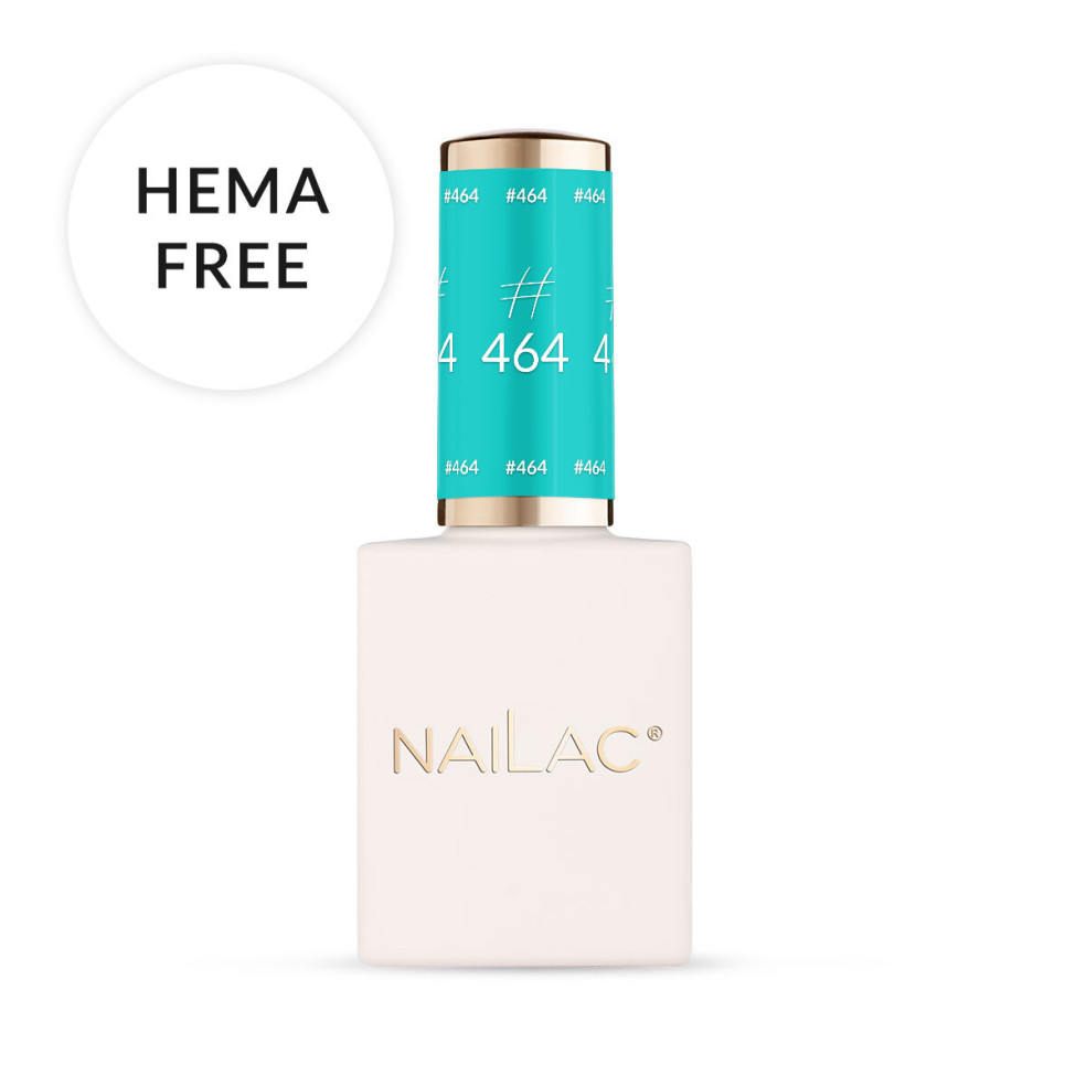 #464 Lakier hybrydowy 7ml NaiLac w odcieniu turkusu