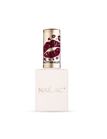 Lakier hybrydowy Glitterally! NaiLac 7ml - buteleczka z ozdobną nakrętką z kolekcji Glitter Gang