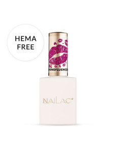 Lakier hybrydowy Glitterally! NaiLac 7ml w formule HEMA Free z efektem flash