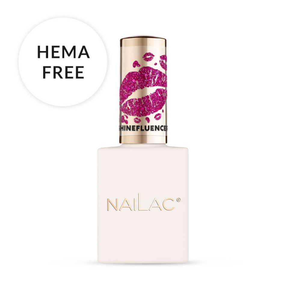 Lakier hybrydowy Glitterally! NaiLac 7ml w formule HEMA Free z efektem flash