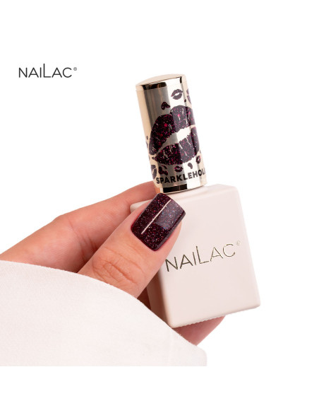 Hybrid nail polish set Glitter Gang NaiLac - flash effect