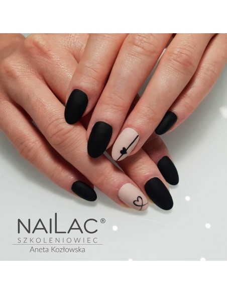 Czarne matowe paznokcie hybrydowe Czarne matowe paznokcie hybrydowe
