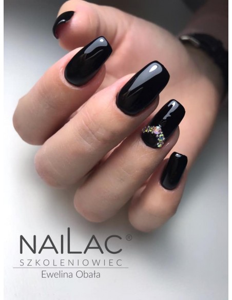 Czarne paznokcie hybrydowe Czarne paznokcie hybrydowe