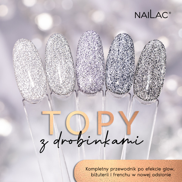 Topy z drobinkami – kompletny przewodnik po efekcie glow, biżuterii i frenchu w nowej odsłonie