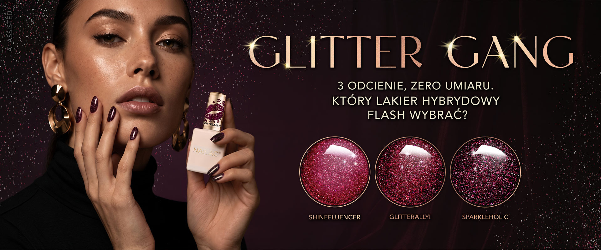 Glitter Gang - 3 odcienie, zero umiaru. Który lakier hybrydowy flash wybrać?